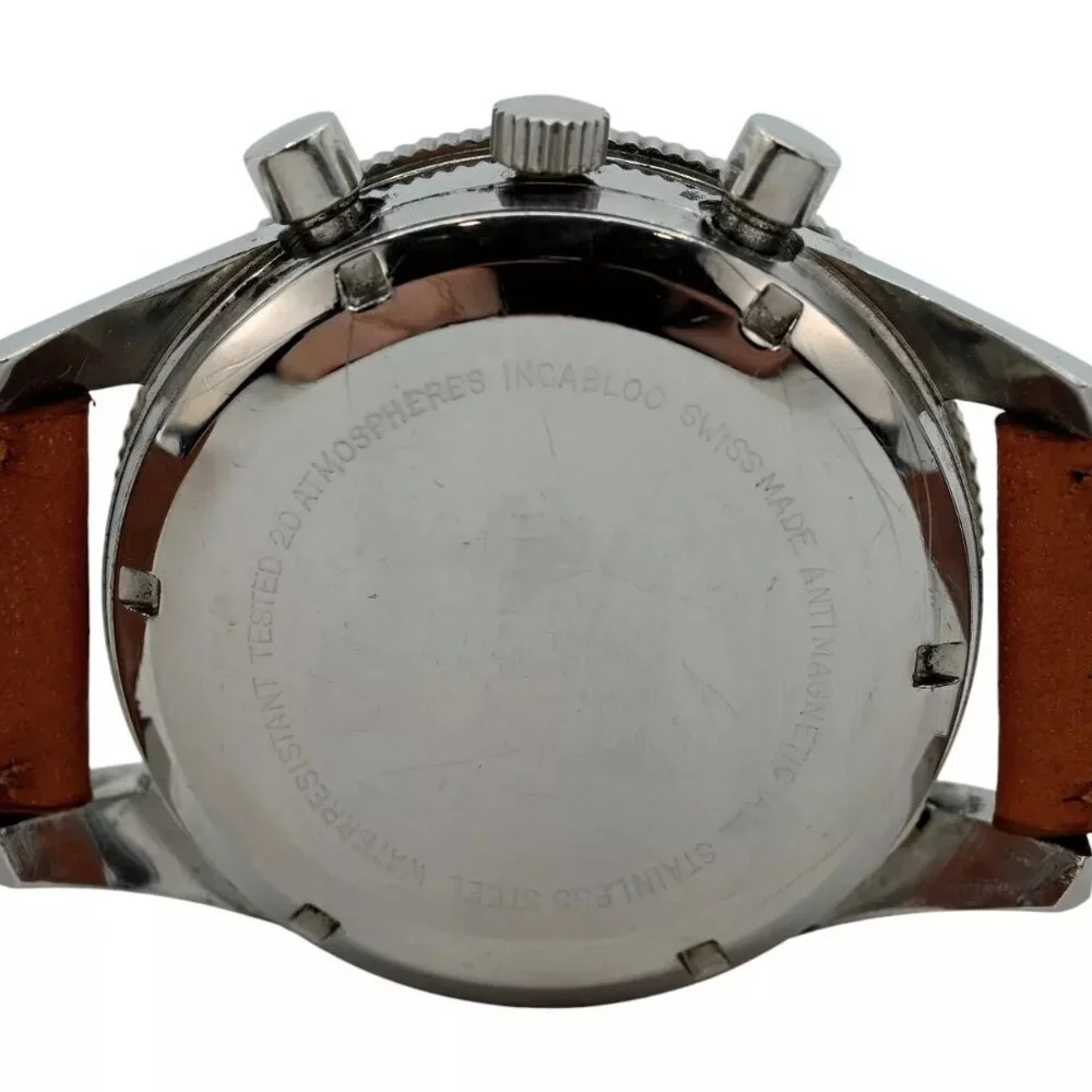 Vintage 1960's Paul Portinoux 39mm Mechanical 17J Chronograph Watch Valjoux 7736